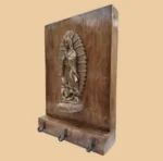 Virge de Guadalupe sobre madera natural